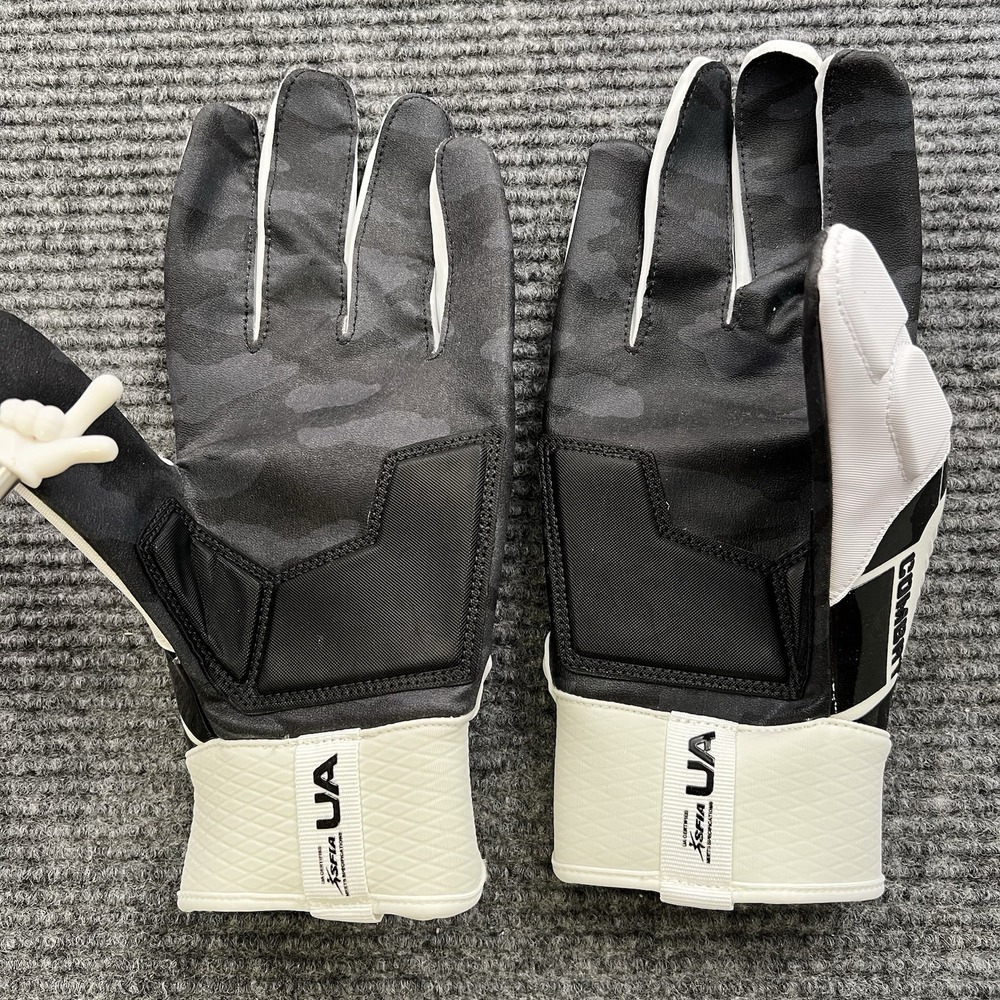 Under Armour Combat Size 3XL White Black FF Football Gloves‎ SFIA Certified NIB - Picture 2 of 3